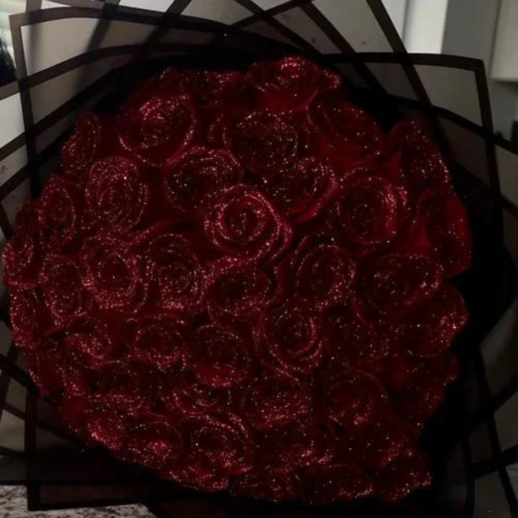 Sparkling Everlasting Rose Bouquet - Romantic Artificial Flowers | Ka-mostore