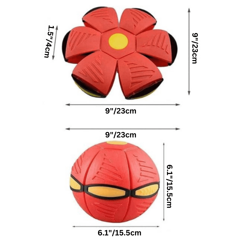 FlitzDisc 二合一飞盘弹力球狗玩具 — 互动玩耍设计