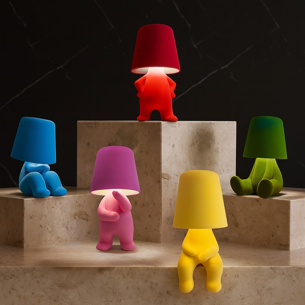 Lampe de table colorée GlowFigur pour la décoration de la chambre des enfants
