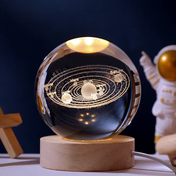 CelestialGlow - Sfera orbitale - Sfera di cristallo illuminata | Ka-mostore