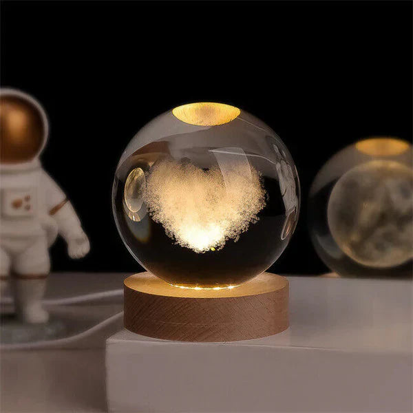 CelestialGlow - Sfera orbitale - Sfera di cristallo illuminata | Ka-mostore
