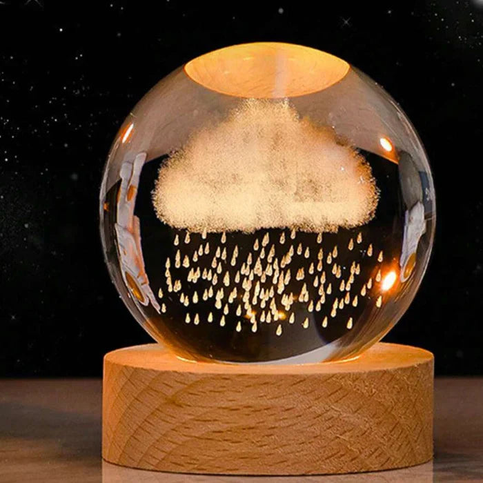 CelestialGlow - Sfera orbitale - Sfera di cristallo illuminata | Ka-mostore