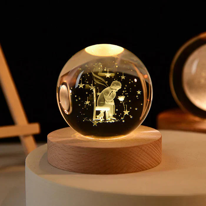 CelestialGlow - Sfera orbitale - Sfera di cristallo illuminata | Ka-mostore