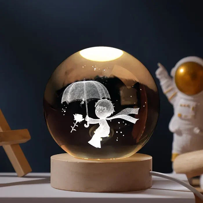 CelestialGlow - Sfera orbitale - Sfera di cristallo illuminata | Ka-mostore
