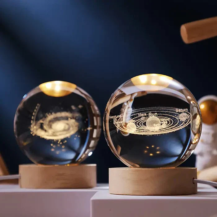 CelestialGlow - Sfera orbitale - Sfera di cristallo illuminata | Ka-mostore