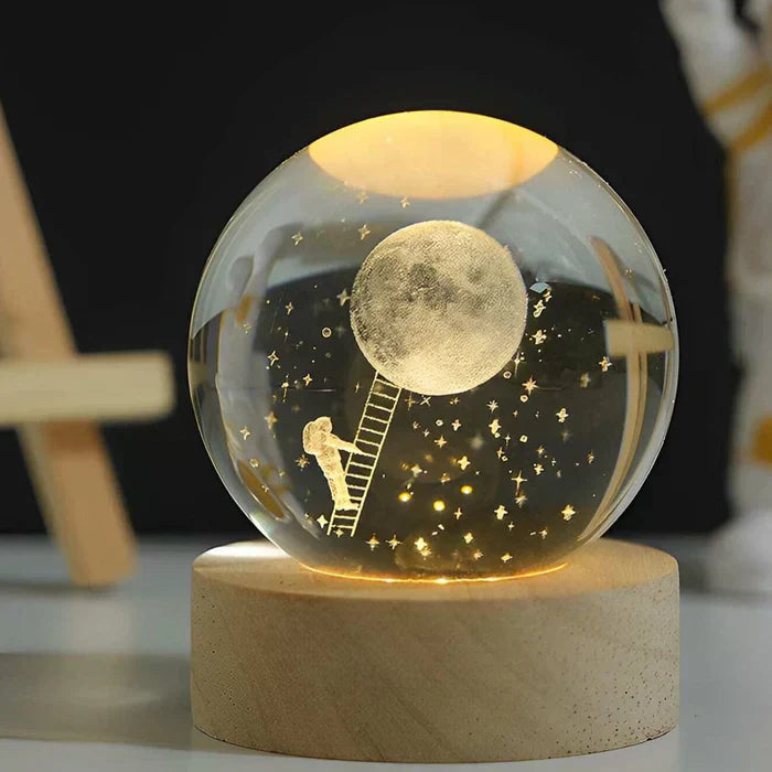 CelestialGlow - Sfera orbitale - Sfera di cristallo illuminata | Ka-mostore