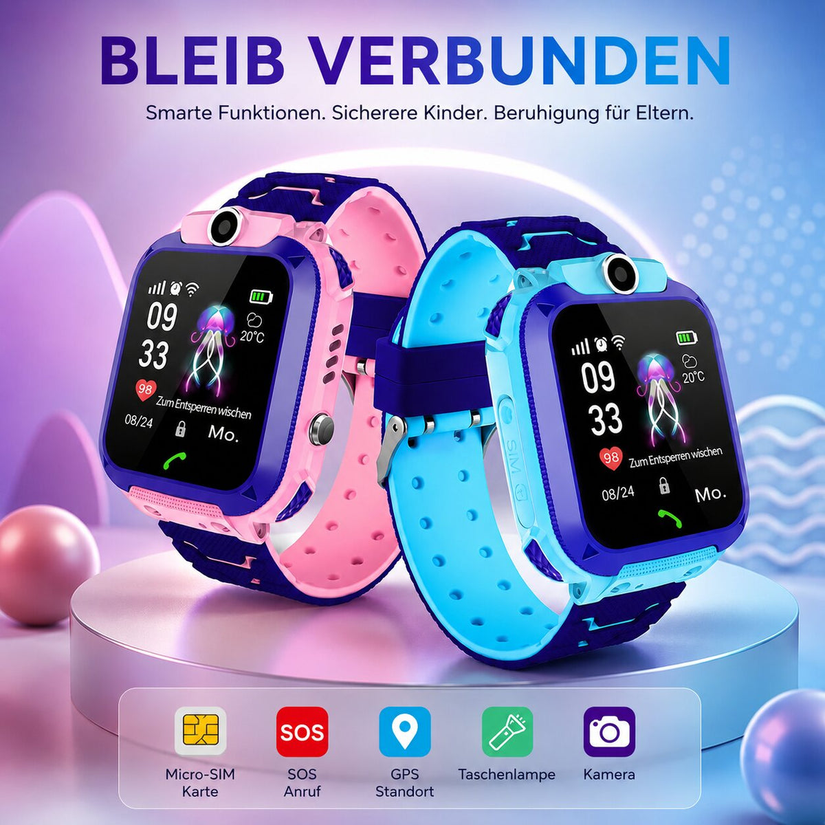 Childguard Kids GPS Smartwatch — Calling, Location Tracking, SOS Button & Camera