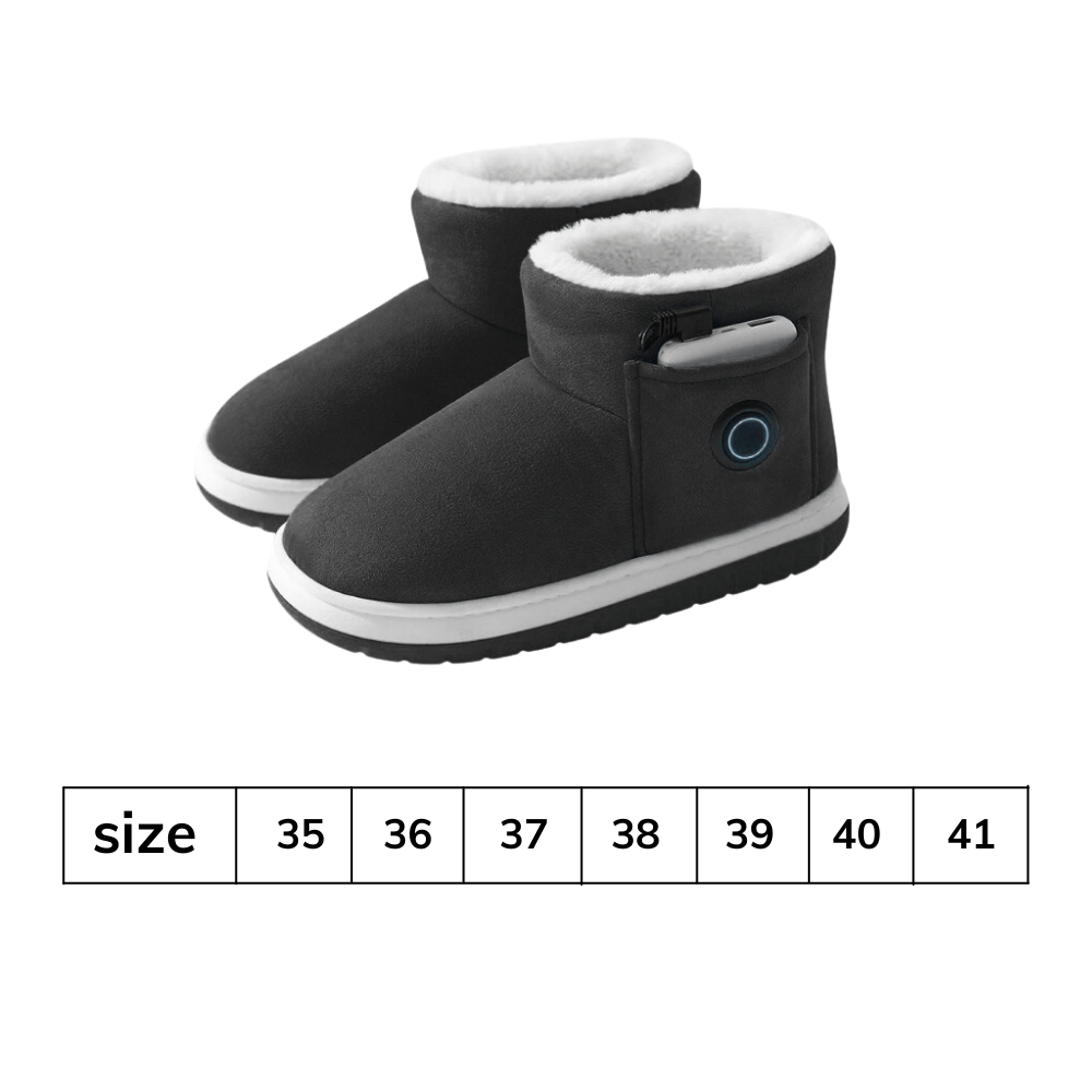 Graphene Heated Shoes For Winter With Adjustable Temperature And Rechargeable Battery