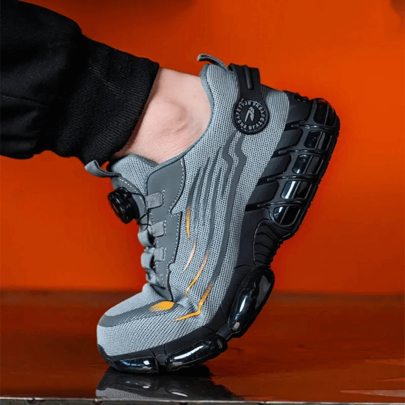 Steel Toe Work Shoes With Kevlar Midsole And Slip Resistant Sole
