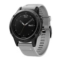 Grå silikonestrop kompatibel med Garmin Fenix 5 Plus og 6 Pro