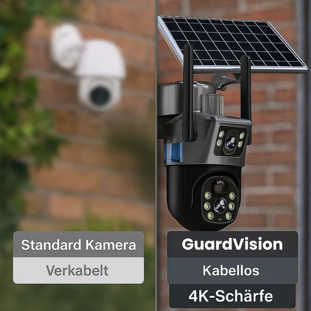 كاميرا أمان ذكية بدقة 4K وواي فاي من GuardVision مع لوح شمسي
