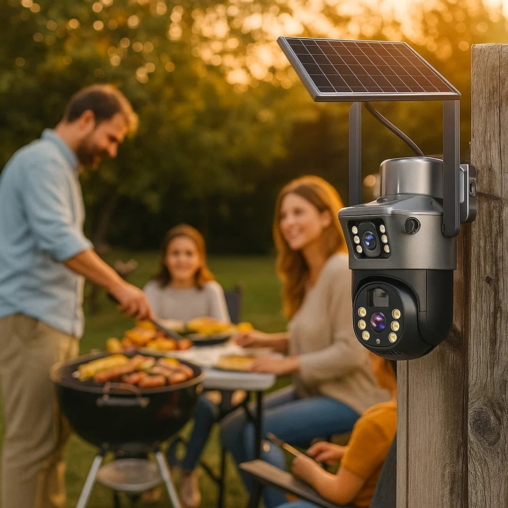 كاميرا أمان ذكية بدقة 4K وواي فاي من GuardVision مع لوح شمسي