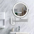 Rechargeable LED Vanity Mirror With Adjustable Lighting And Magnification