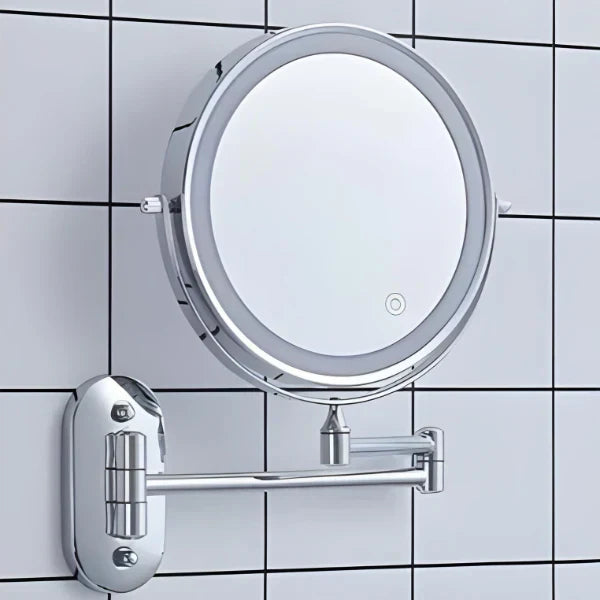 Rechargeable LED Vanity Mirror With Adjustable Lighting And Magnification