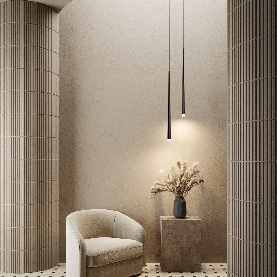 NyxLumen Teardrop Pendant Light With Adjustable LED Cable For Modern Interiors And Living Spaces
