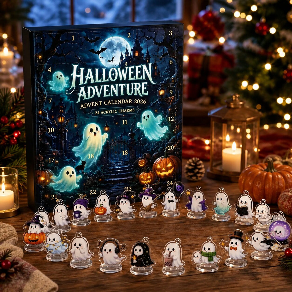 2026 halloween-adventskalender — 24-dagars kuslig nedräkning med spök- och pumpadesign