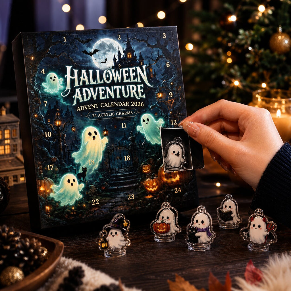 2026 halloween-adventskalender — 24-dagars kuslig nedräkning med spök- och pumpadesign