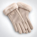 Luvas de inverno em pele de borrego KuschelHand para mulher — Quentes, elegantes e ideais para o frio