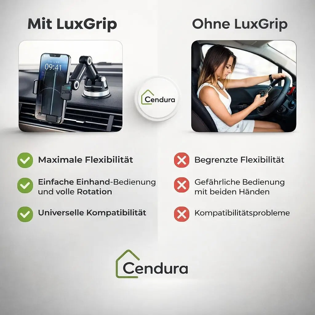 حامل هاتف السيارة الآمن LuxGrip — حامل هاتف ذكي للاستخدام دون الإمساك به