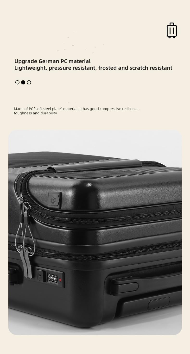 Equipaje de mano con portabebidas, USB y cerradura TSA | Ka-mostore