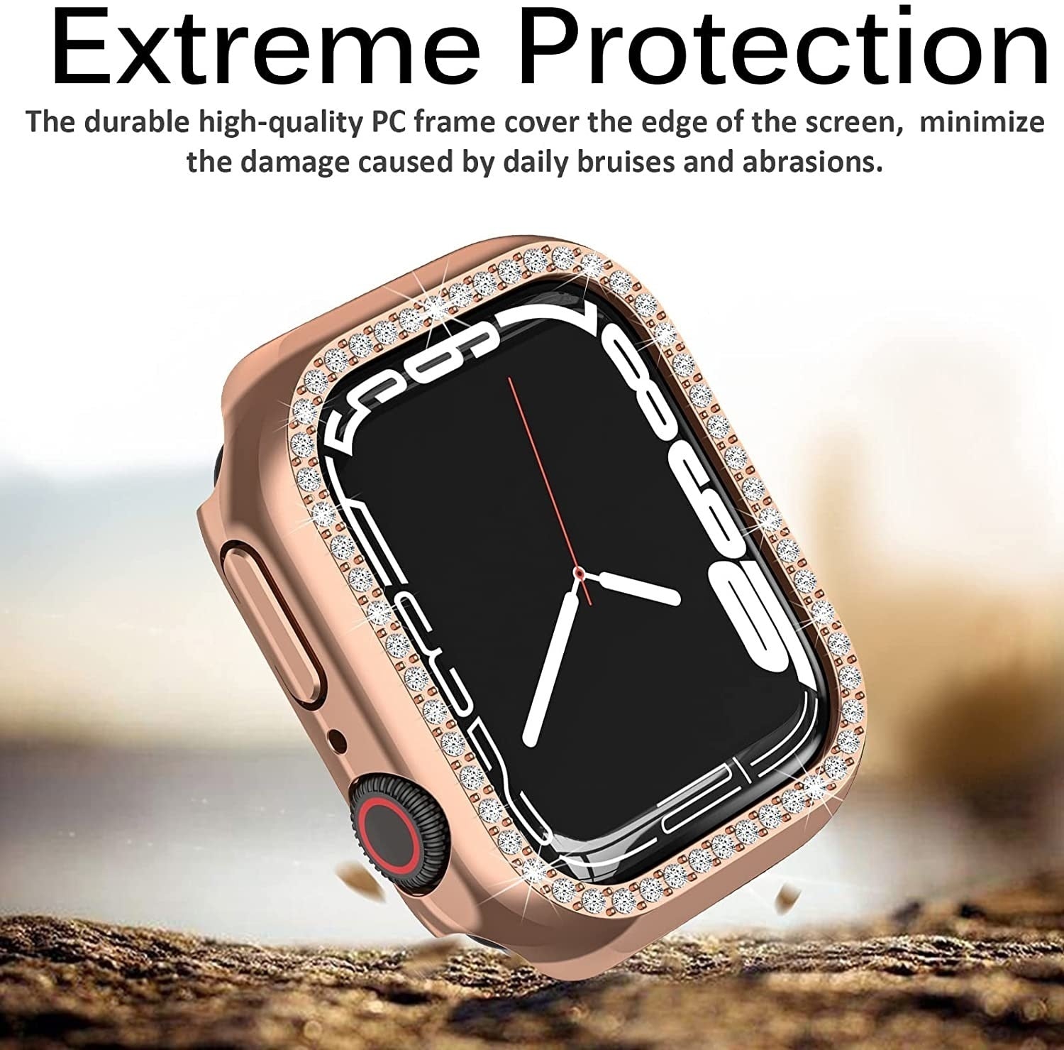 Apple Watch Rose Gold Diamond PC Hard Case