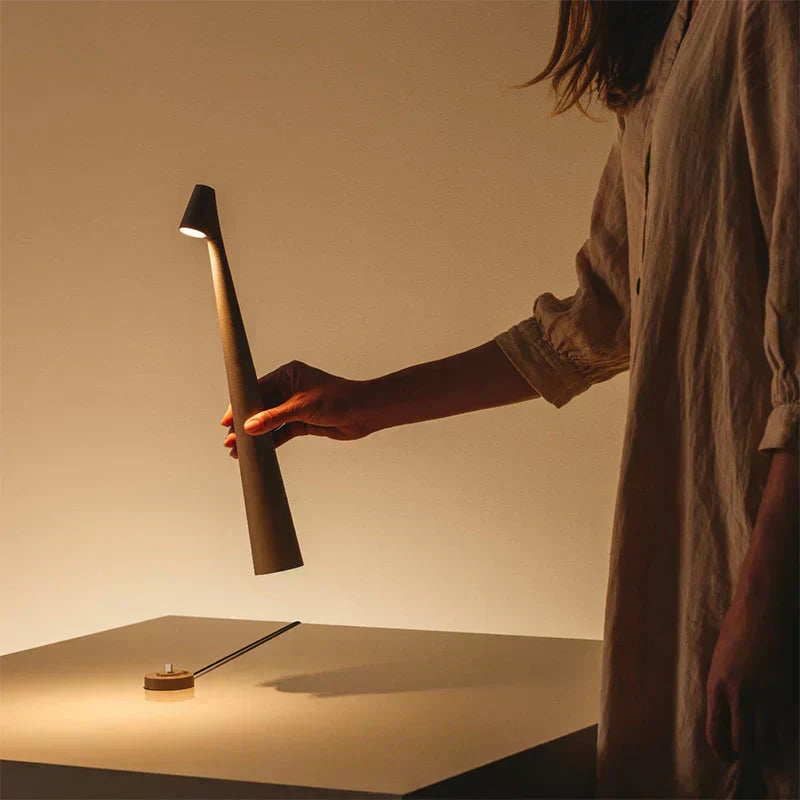 Nordic Minimalist Cordless Desk Lamp For Comfortable Reading And Ambient Glow In Any Space