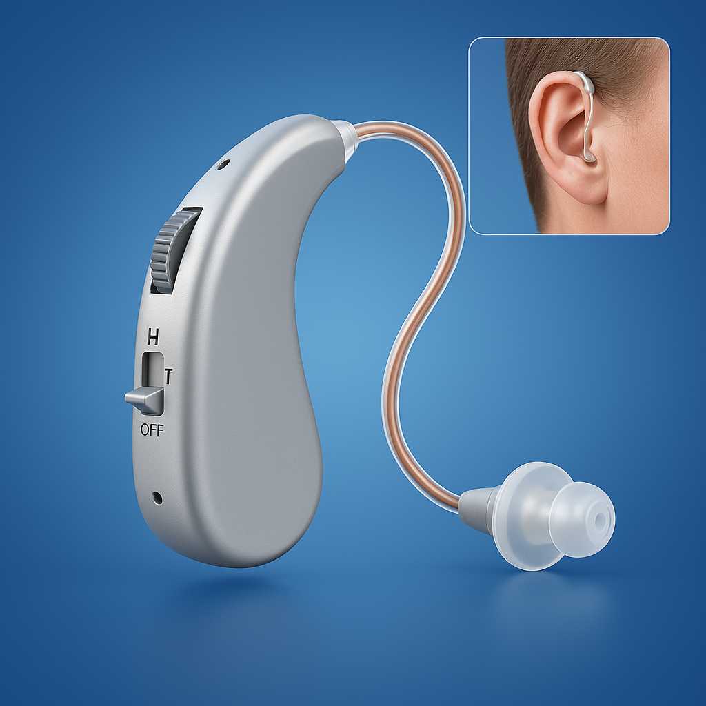 HearingPlus Dobíjecí digitální naslouchátko | pro jasné zesílení zvuku - pohodlné - přizpůsobené pro každodenní použití Niki | Ka-mostore