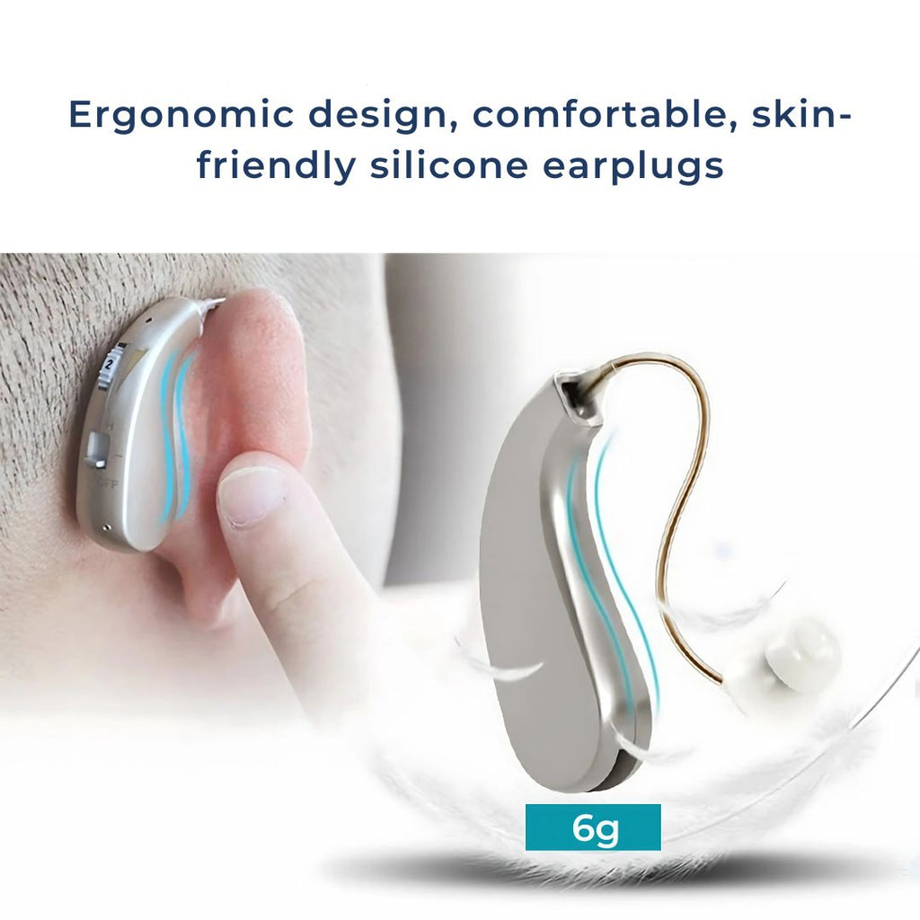 HearingPlus Dobíjecí digitální naslouchátko | pro jasné zesílení zvuku - pohodlné - přizpůsobené pro každodenní použití Niki | Ka-mostore