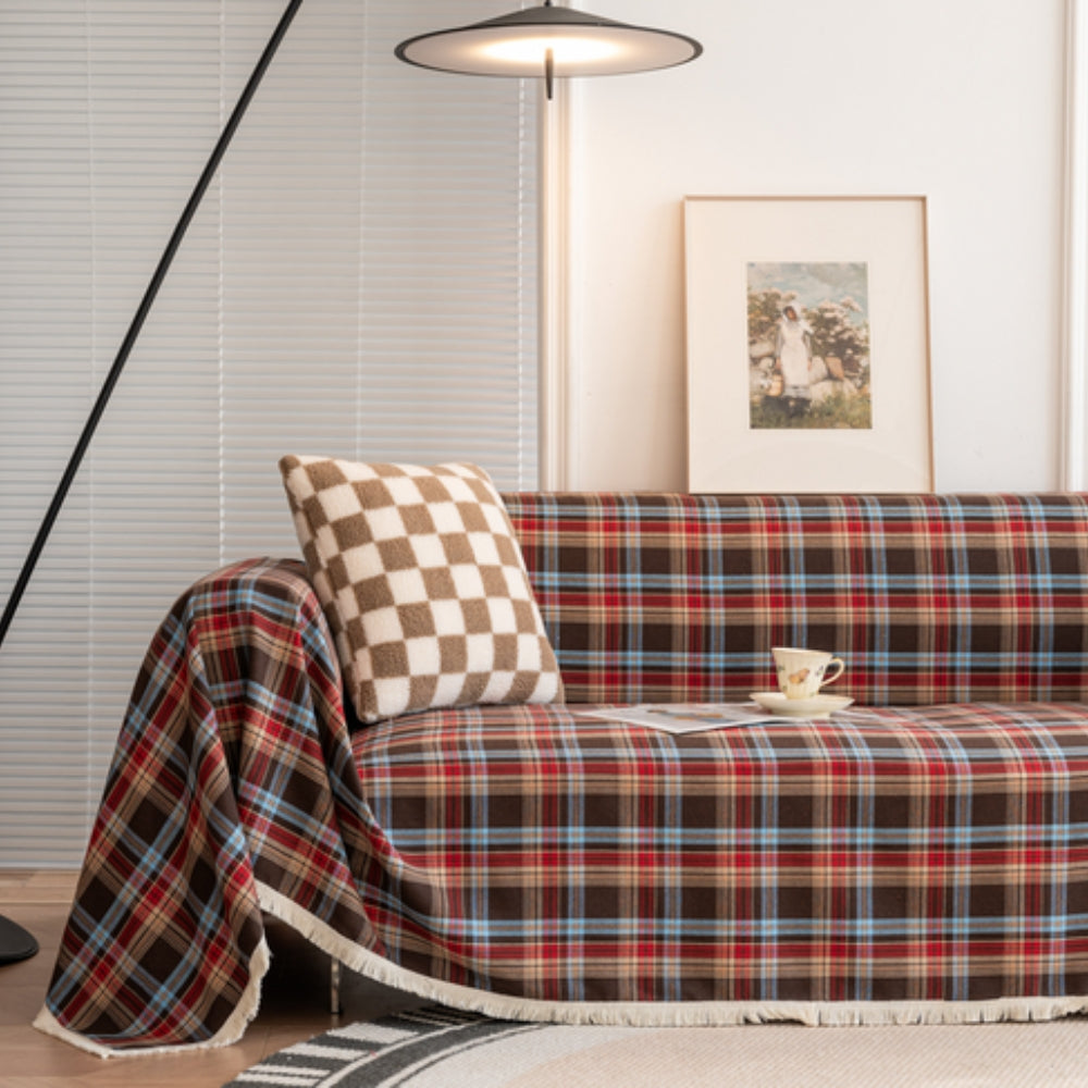 Cottage Plaid Sofa Throw | Ka-mostore