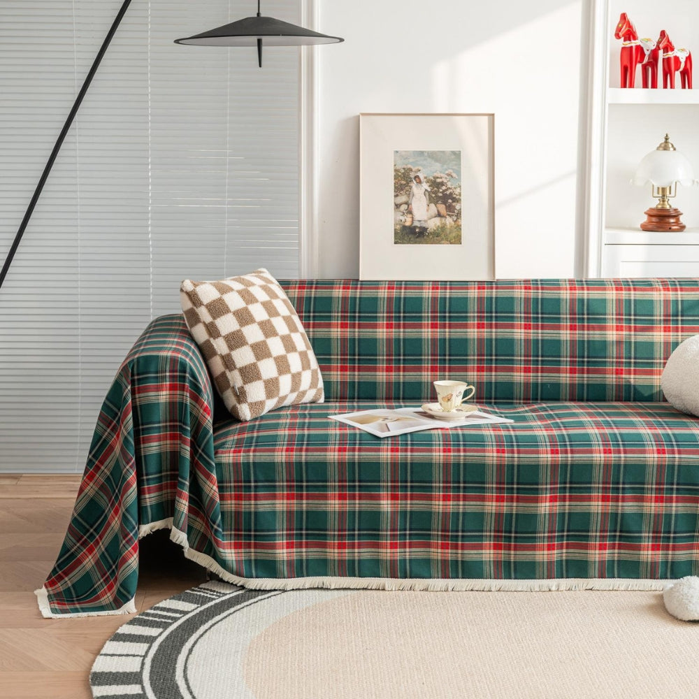Cottage Plaid Sofa Throw | Ka-mostore