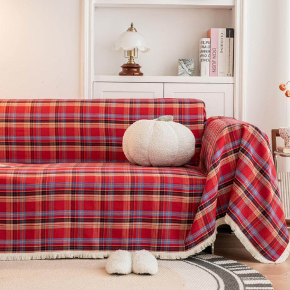 Cottage Plaid Sofa Throw | Ka-mostore