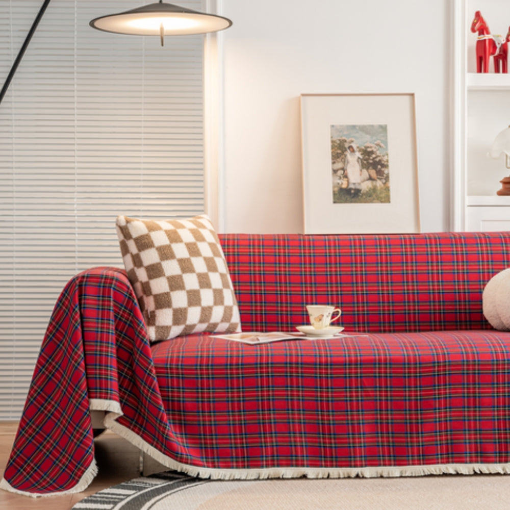 Cottage Plaid Sofa Throw | Ka-mostore