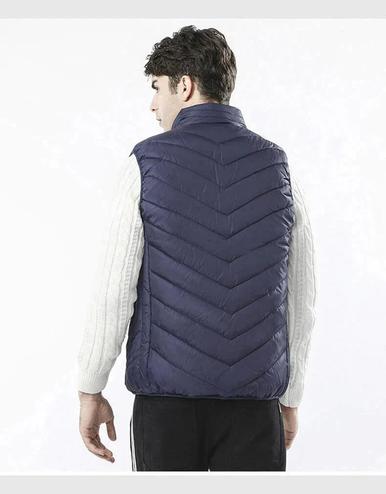 Five-Zone Heated Vest With Three Temperature Levels, Windproof And Waterproof