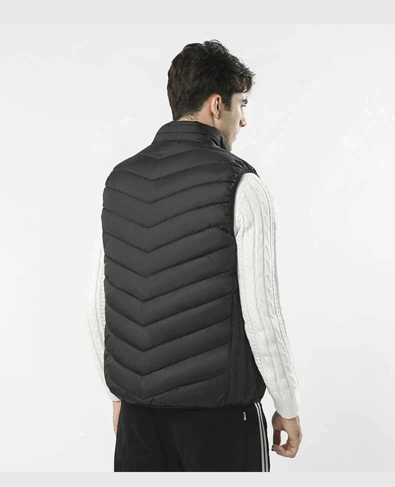 Five-Zone Heated Vest With Three Temperature Levels, Windproof And Waterproof