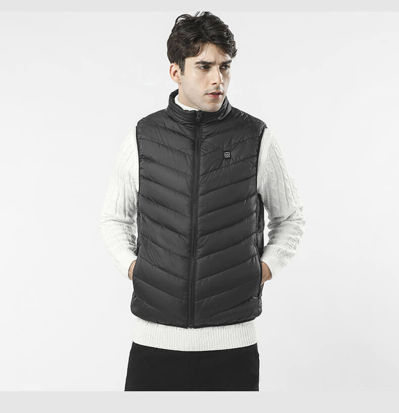 Five-Zone Heated Vest With Three Temperature Levels, Windproof And Waterproof