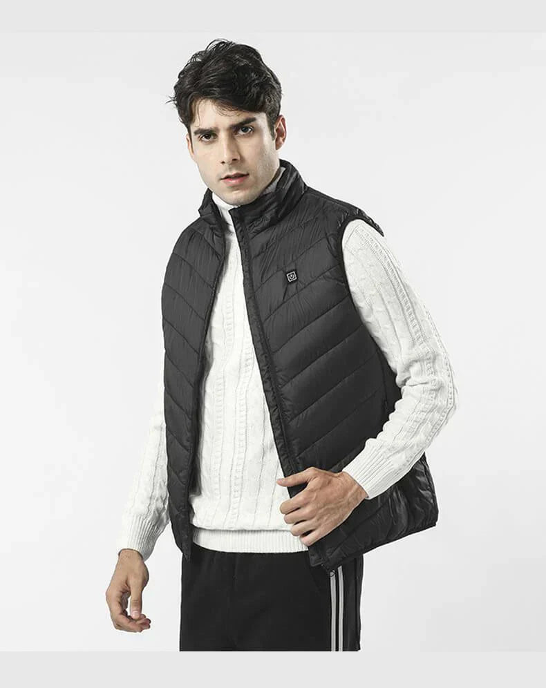 Five-Zone Heated Vest With Three Temperature Levels, Windproof And Waterproof