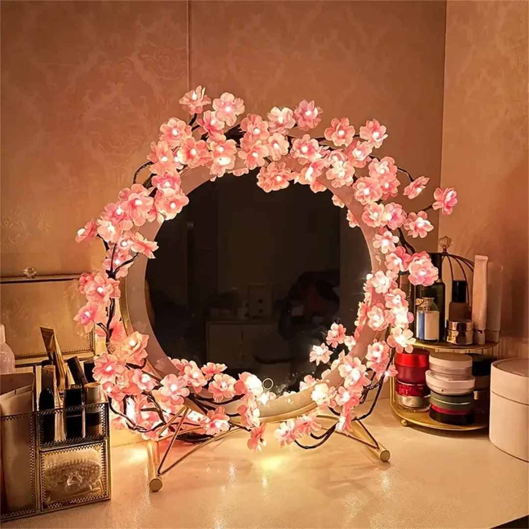 LichtBlüte LED-Kirschblüten-Lichterkette — Herbstdekoration
