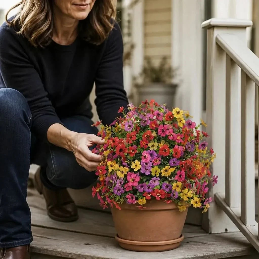 BLOOMCHARM kunstige blomster — livlige dekorative blomster, vedlikeholdsfri farge