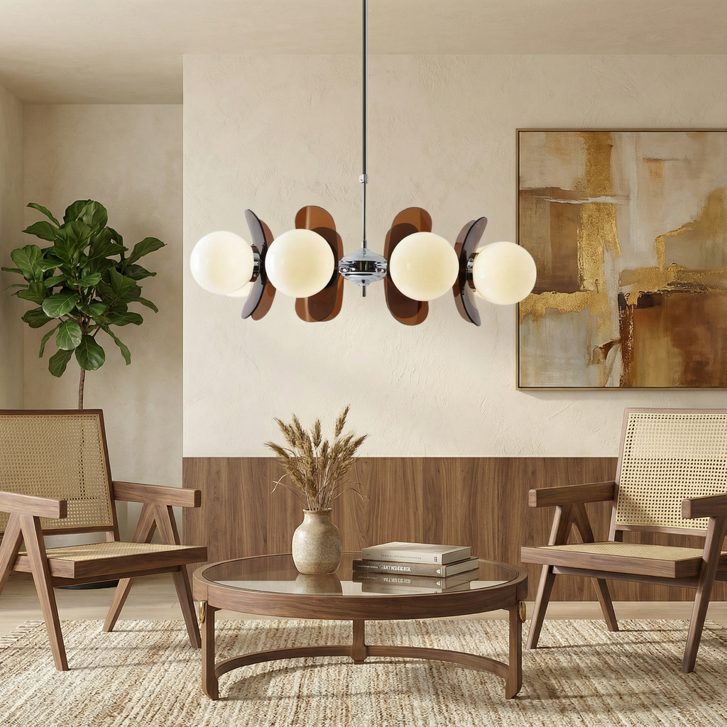 Astra Arc Elegant Five-Head Chandelier Ceiling Light Fixture For Modern Dining Rooms