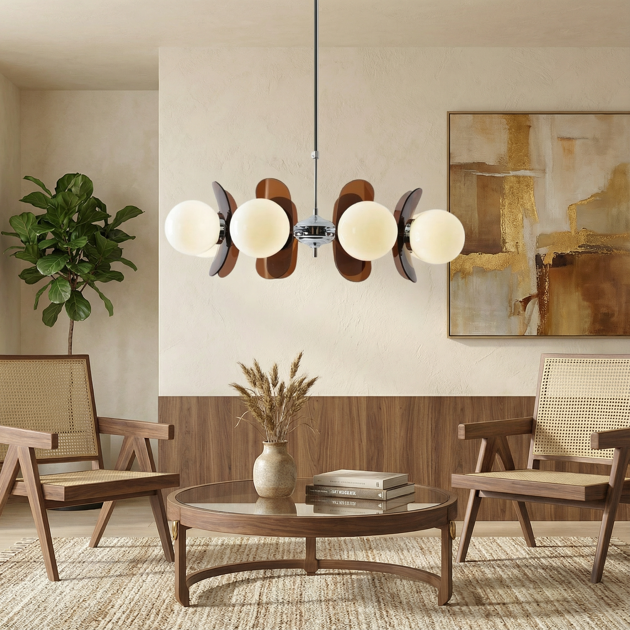 Astra Arc Elegant Five-Head Chandelier Ceiling Light Fixture For Modern Dining Rooms