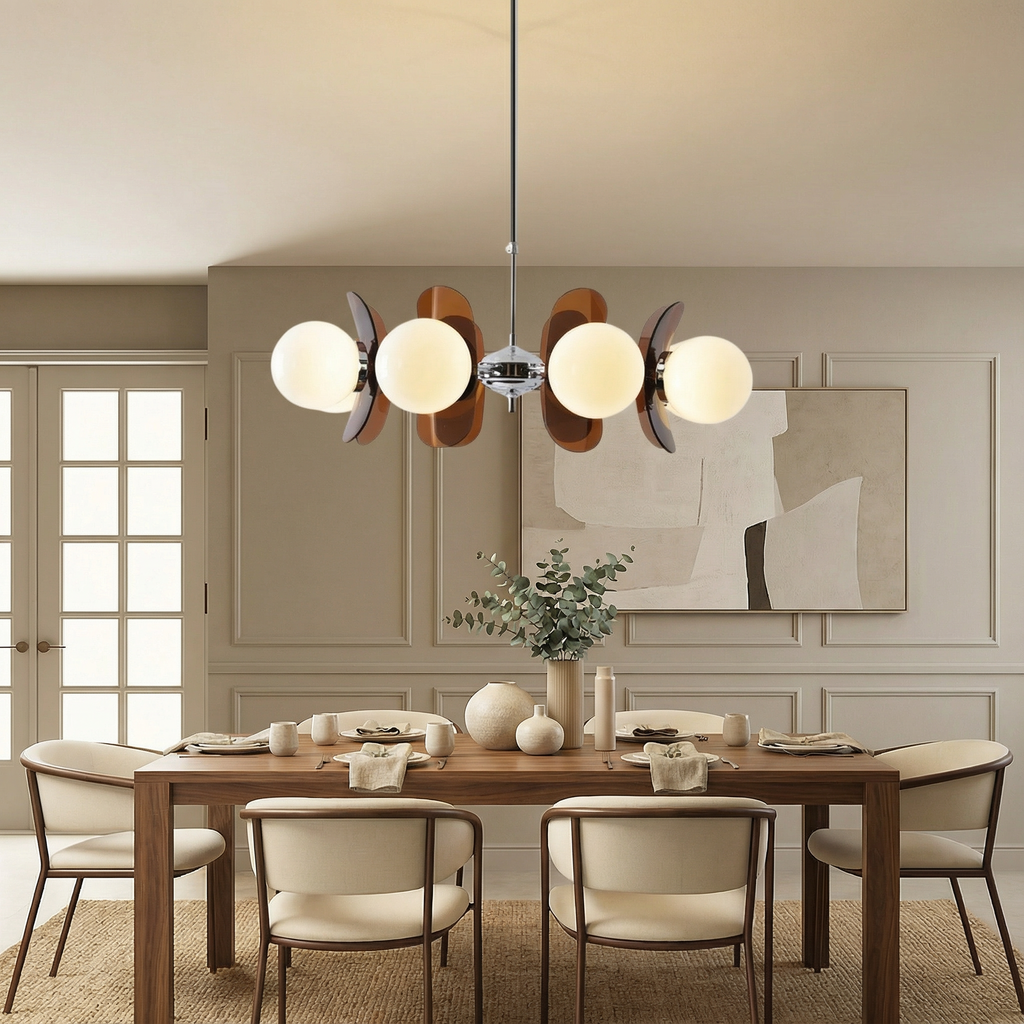 Astra Arc Elegant Five-Head Chandelier Ceiling Light Fixture For Modern Dining Rooms