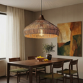 AeroWeave Woven Rattan Pendant Light For Kitchen Decor And Dining Spaces In Modern Homes