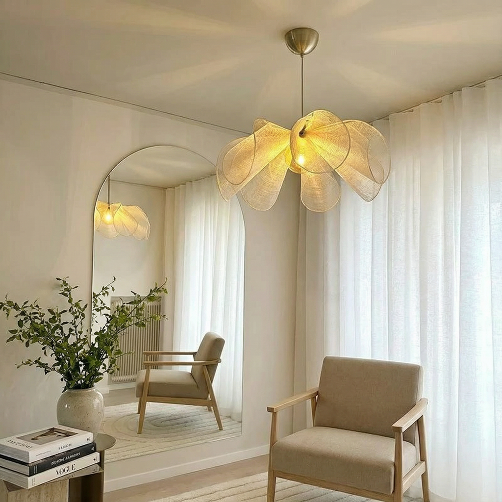 Aurelia Elegant Nostalgic Pendant Lamp With Soft Fabric Shade And Warm Ambience
