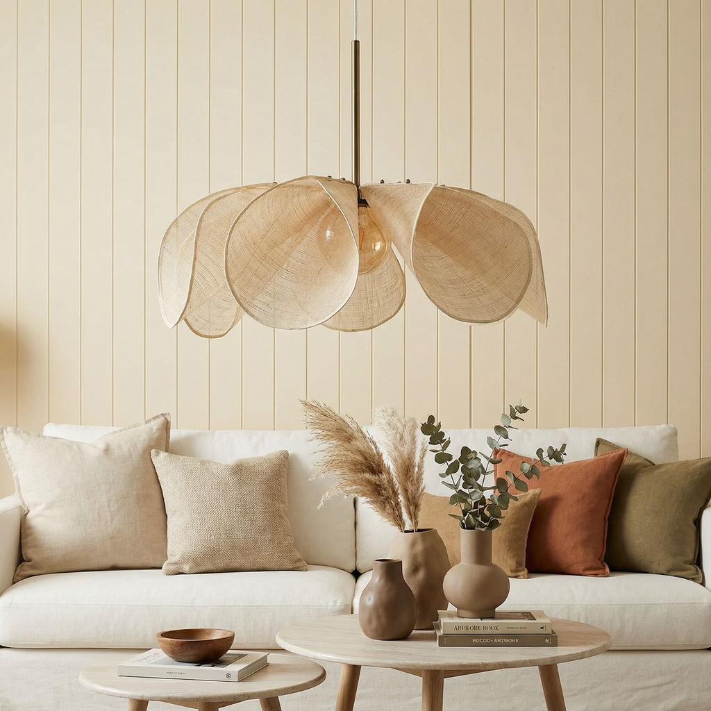Aurelia Elegant Nostalgic Pendant Lamp With Soft Fabric Shade And Warm Ambience