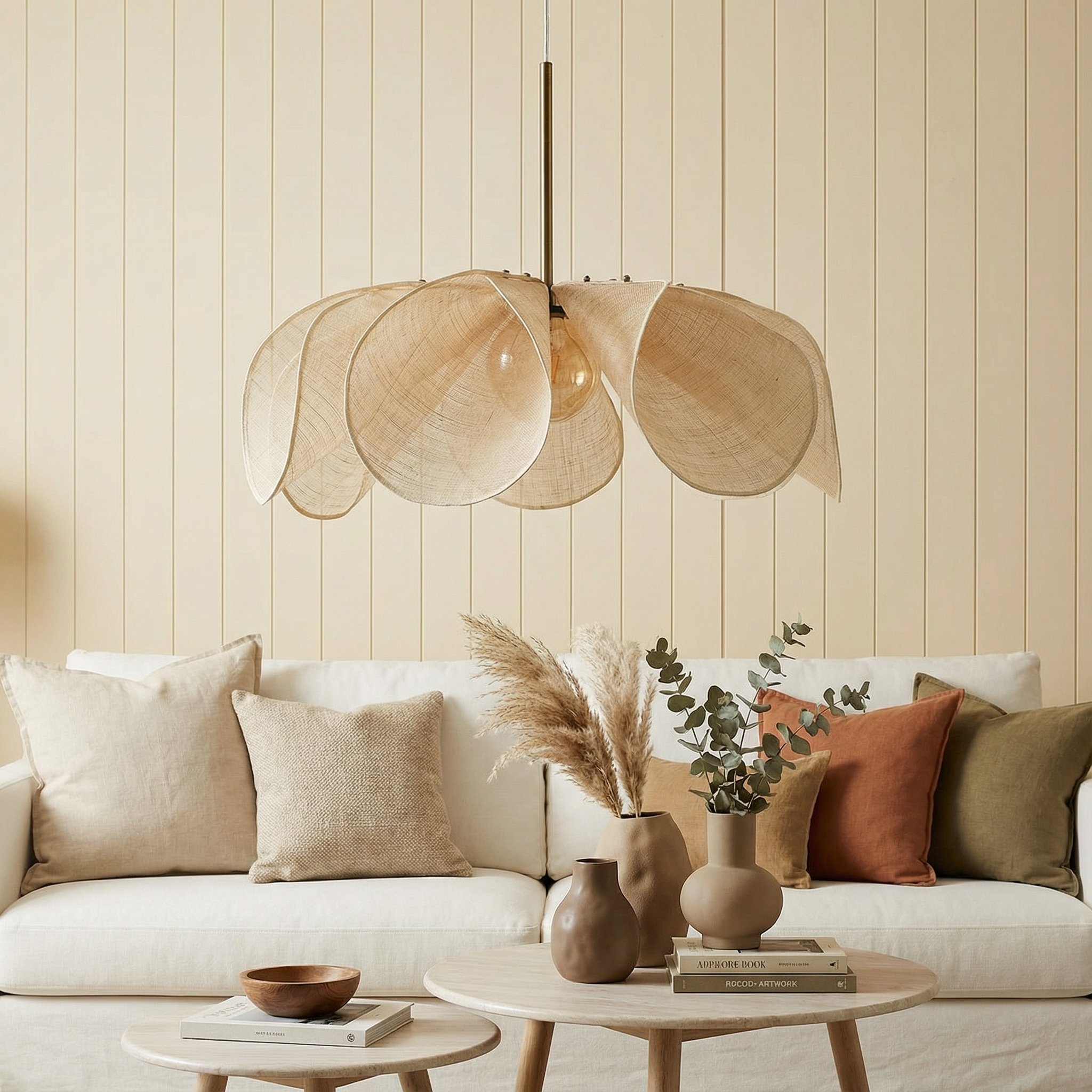 Aurelia Elegant Nostalgic Pendant Lamp With Soft Fabric Shade And Warm Ambience