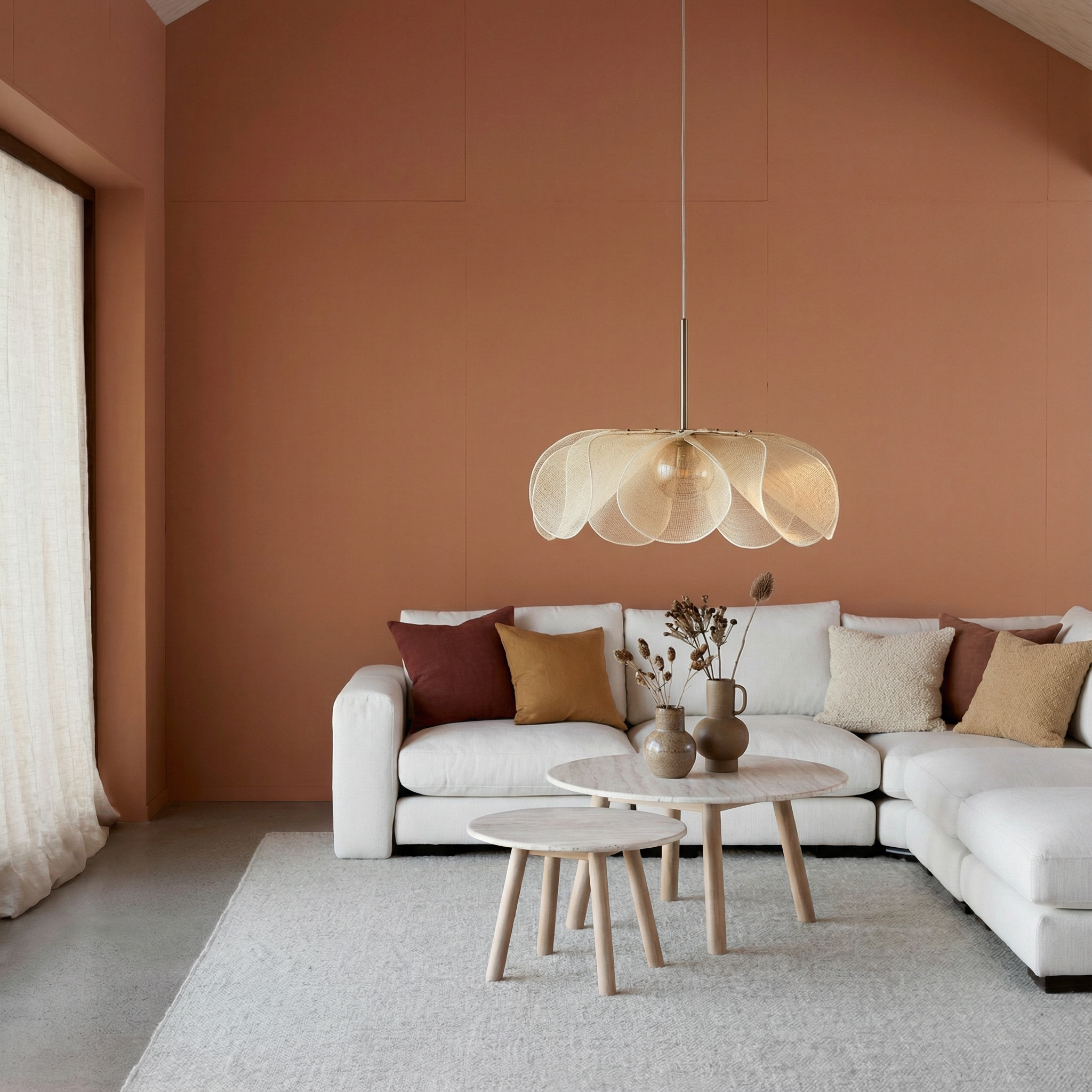 Aurelia Elegant Nostalgic Pendant Lamp With Soft Fabric Shade And Warm Ambience