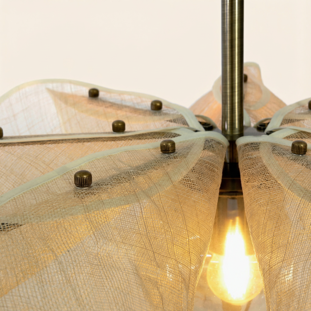 Aurelia Elegant Nostalgic Pendant Lamp With Soft Fabric Shade And Warm Ambience