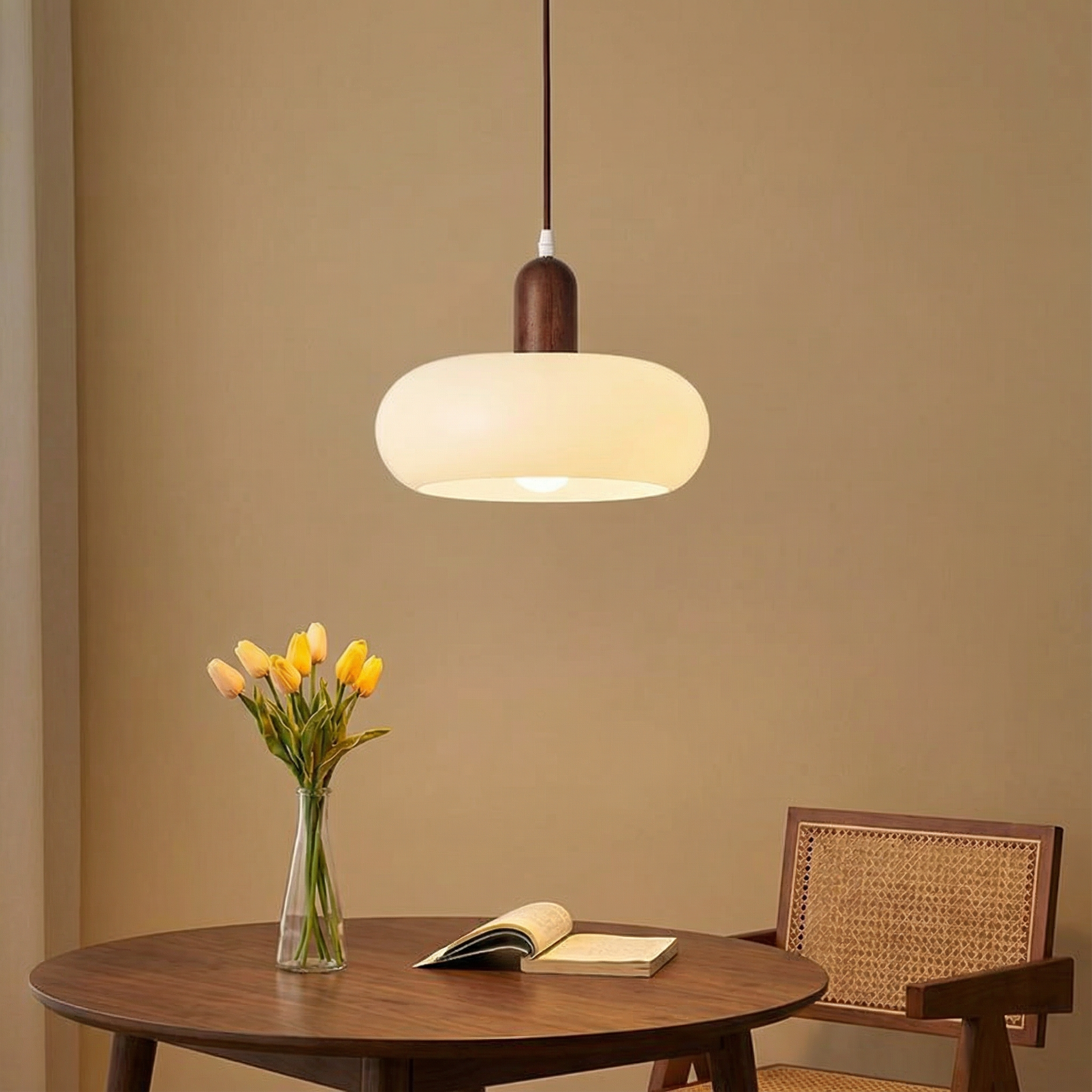 NovaLume Pendant Light In Cream With Clean, Minimalist Silhouette For Modern Interiors
