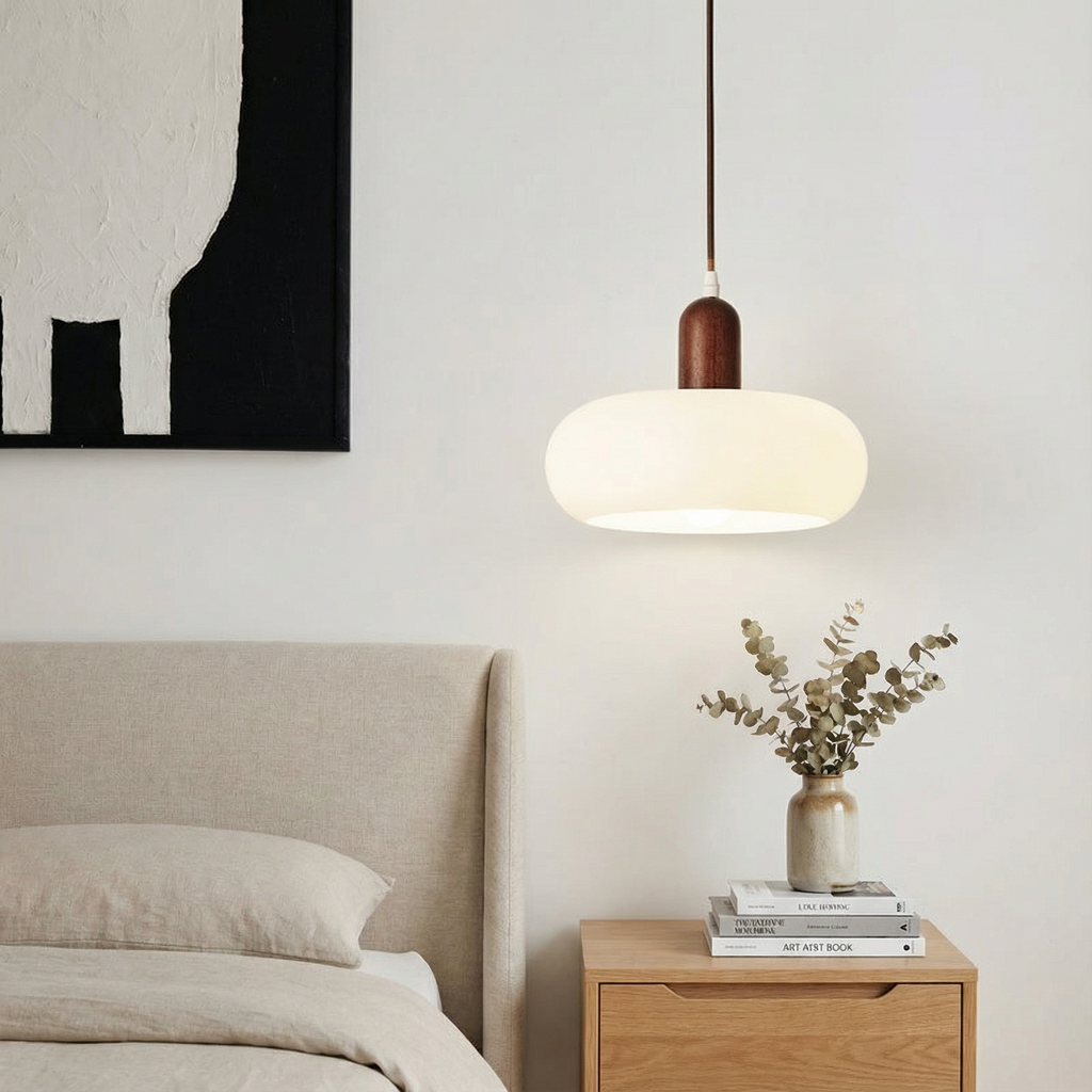 NovaLume Pendant Light In Cream With Clean, Minimalist Silhouette For Modern Interiors