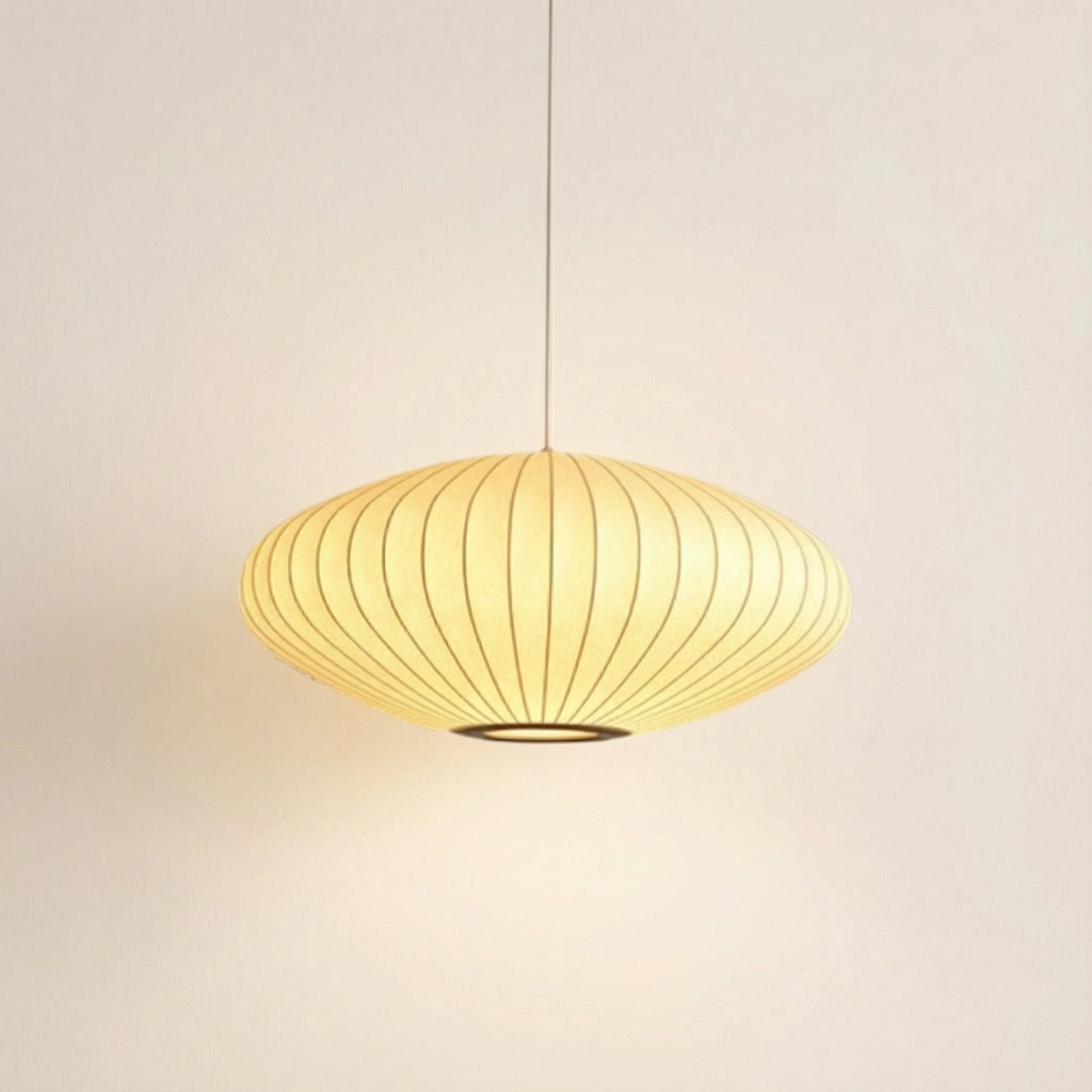 Luma Silk Contemporary Pendant Light With Elegant Silk Shade For Dining Rooms Worldwide